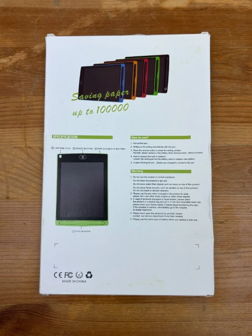 8.5-inch LCD Writing Tablet with stylus for kids. New